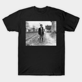 Rabbit Hunting, 1908. Vintage Photo T-Shirt